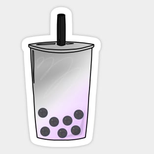 Pastel Asexual Pride Boba Sticker